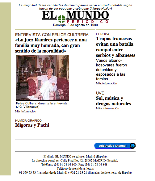 Intervista El Mundo - Felice Cultrera - Realtà